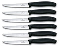 Victorinox Steakmessen Gekarteld Swiss Classic Sort - 6 stk.