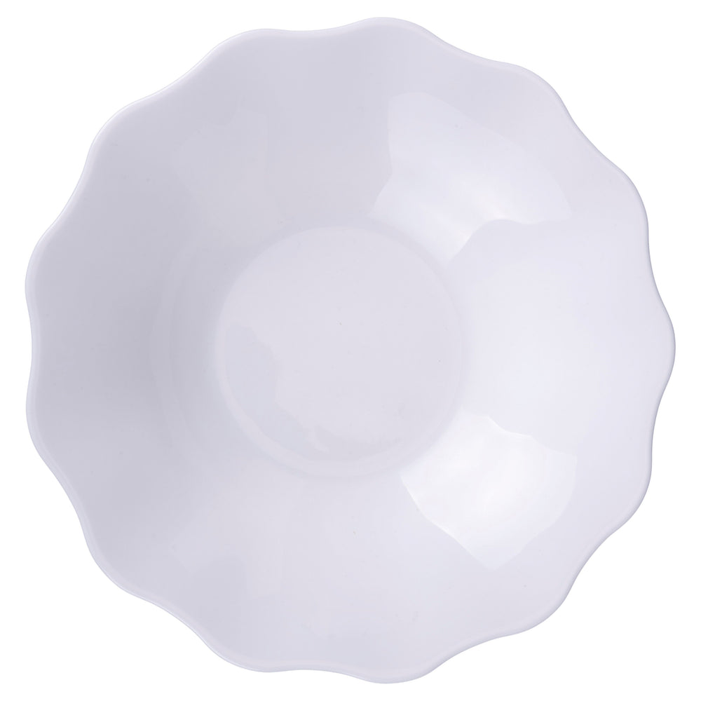 Villa d'Este Home Serviesset Scallop Hvid Opaalglas 18-delig / 6 personer - 6 middagstallerkener, 6 morgenmadstallerkener og 6 dybe tallerkener