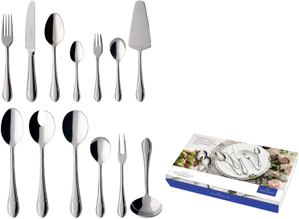 Villeroy & Boch Bestik Sæt Mademoiselle - RVS - 68-delt / 12 personer