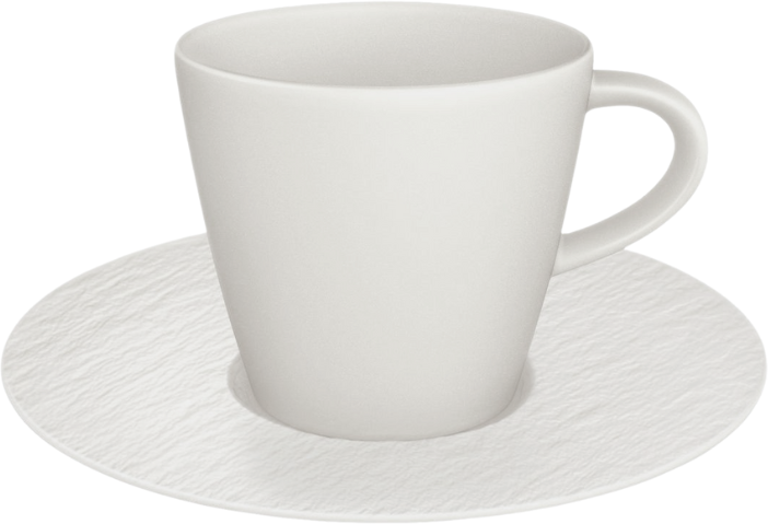 Villeroy & Boch Kaffe kop og -skål Manufacture Rock - Hvid - 160 ml