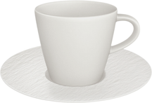 Villeroy & Boch Kaffe kop og -skål Manufacture Rock - Hvid - 160 ml