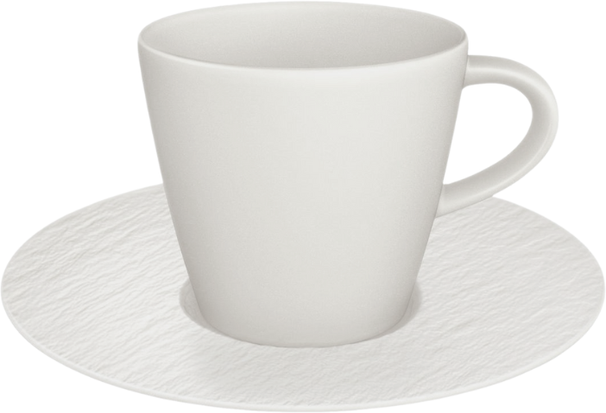Villeroy & Boch Kaffe kop og -skål Manufacture Rock - Hvid - 160 ml