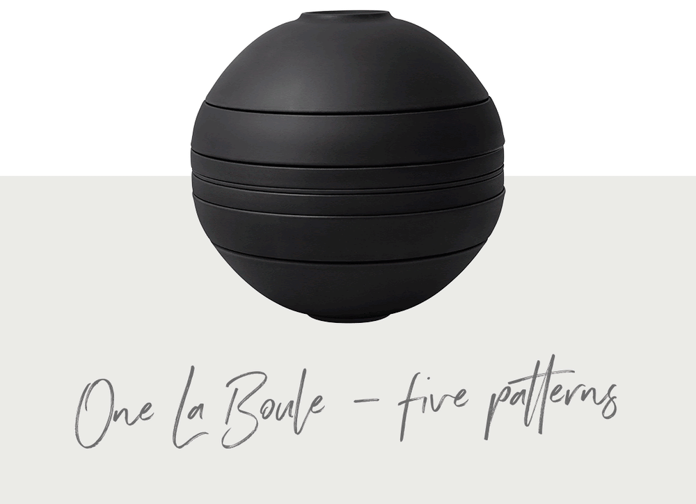 Villeroy & Boch Serviesset La Boule - Hvid 7-delt / 2 personer - 2x skål, 2x fad, 2x universelt tallerken, 1x serveringsfad