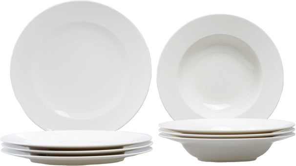 Villeroy & Boch Bordenset For Me 8-delig / 4 personer - 4 dinerborden og 4 dybe boller