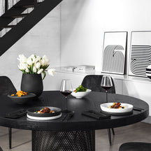 Villeroy & Boch Serviesset La Boule - Sort / Hvid 7-delt / 2 personer - 2x skål, 2x fad, 2x universelt tallerken, 1x serveringsfad