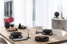 Villeroy & Boch Serviesset La Boule - Sort 7-delt / 2 personer - 2x skål, 2x fad, 2x universelt tallerken, 1x serveringsfad