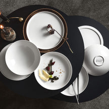 Villeroy & Boch Serviesset La Boule - Hvid 7-delt / 2 personer - 2x skål, 2x fad, 2x universelt tallerken, 1x serveringsfad