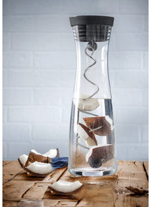 WMF Karaf / Vandkaraf - Basic - Drypfri - Incl. Frugtfilt - Sort / Sølv - 1,5 liter