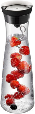WMF Karaf / Vandkaraf - Basic - Drypfri - Incl. Frugtfilt - Sort / Sølv - 1,5 liter