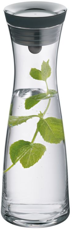 WMF Karaf / Vandkaraf - Basic - Drypfri - Incl. Frugtfilt - Sort / Sølv - 1,5 liter