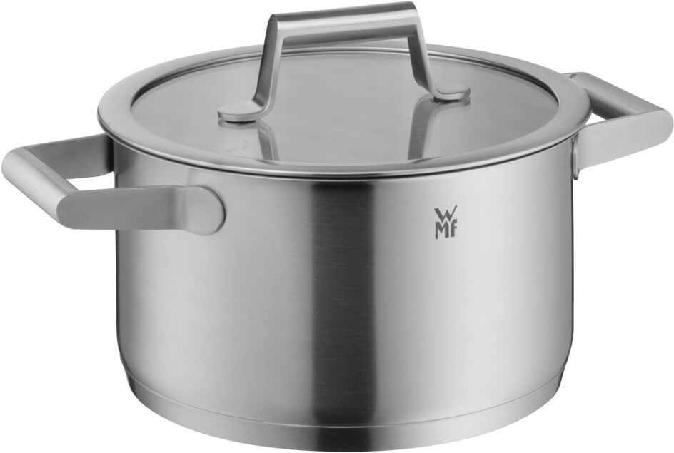 WMF Pannenset Comfort Line 5-Delig Inkluderet GRATIS Cookinglife Kogegrej sæt - Kogepande ø 16, 20, 20 og 24 cm samt Stegepande ø 16 cm