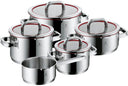 WMF Pannenset Function 4 - RVS - 5 Delig - Downdraft Egnet - Kogepande ø 16, 20, 20 og 24 cm samt Sauteuse ø 16 cm