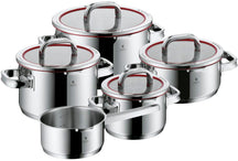 WMF Pannenset Function 4 - RVS - 5 Delig - Downdraft Egnet - Kogepande ø 16, 20, 20 og 24 cm samt Sauteuse ø 16 cm