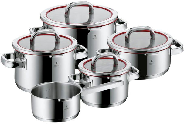 WMF Pannenset Function 4 - RVS - 5 Delig - Downdraft Egnet - Kogepande ø 16, 20, 20 og 24 cm samt Sauteuse ø 16 cm