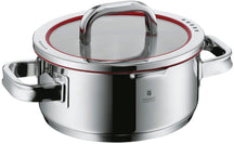WMF Pannenset Function 4 - RVS - 5 Delig - Downdraft Egnet - Kogepande ø 16, 20, 20 og 24 cm samt Sauteuse ø 16 cm