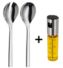 WMF Saladebestek Nuova 2-delig - 25 cm - Inclusiv GRATIS Cookinglife Olieverstuiver 100 ml