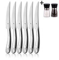 WMF Geschenkidee Steakknive 6-delt - L 230mm + Cookinglife Peber- og Saltkværnssæt