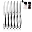 WMF Geschenkidee Steakknive 6-delt - L 230mm + Cookinglife Peber- og Saltkværnssæt