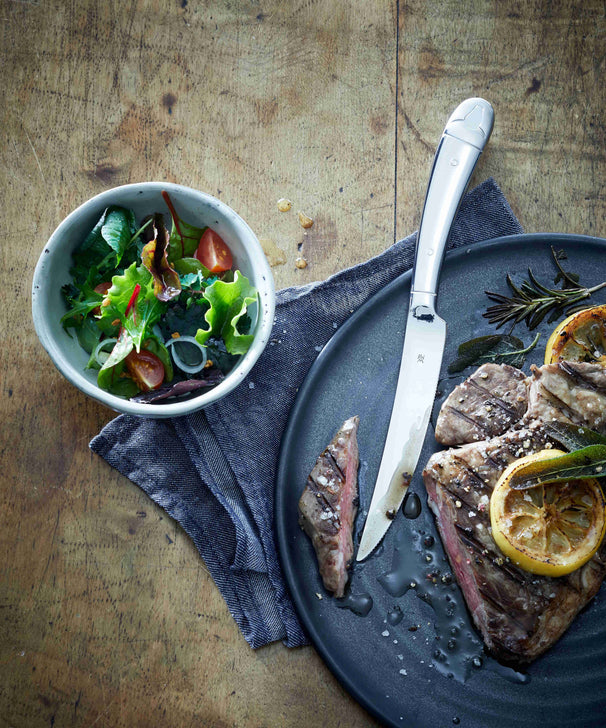 WMF Geschenkidee Steakknive 6-delt - L 230mm + Cookinglife Peber- og Saltkværnssæt