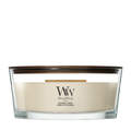 WoodWick Duftlys Ellipse Patchouli Crème - 9 cm / 19 cm - Duftlys i Glas - Trævæge