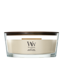WoodWick Duftlys Ellipse Patchouli Crème - 9 cm / 19 cm - Duftlys i Glas - Trævæge