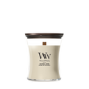 WoodWick Duftlys Medium Patchouli Crème - 11 cm / ø 10 cm - Duftlys i Glas - Trævæge