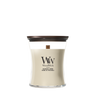 WoodWick Duftlys Medium Patchouli Crème - 11 cm / ø 10 cm - Duftlys i Glas - Trævæge