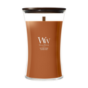 WoodWick Duftlys Large Saffron Smoke - 18 cm / ø 10 cm - Duftlys i Glas - Trævæge