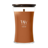 WoodWick Duftlys Large Saffron Smoke - 18 cm / ø 10 cm - Duftlys i Glas - Trævæge