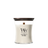 WoodWick Duftlys Medium Tonka & Almond Milk - 11 cm / ø 10 cm - Duftlys i Glas - Trævæge