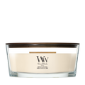 WoodWick Duftlys Ellipse Vanilla & Sea Salt - 9 cm / 19 cm - Duftlys i Glas - Trævæge