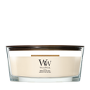 WoodWick Duftlys Ellipse Vanilla & Sea Salt - 9 cm / 19 cm - Duftlys i Glas - Trævæge