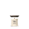 WoodWick Duftlys Mini Vanilla & Sea Salt - 8 cm / ø 7 cm - Duftlys i Glas - Trævæge