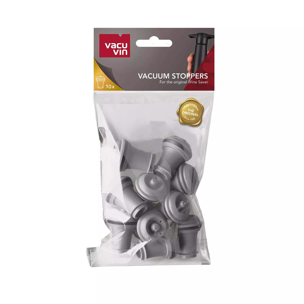 Vacu Vin Wijnstopper Vacuum Wine Stopper - Grå - 10 stk.