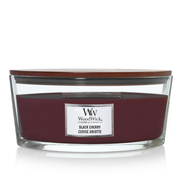 WoodWick Duftlys Ellipse Black Cherry - 9 cm / 19 cm