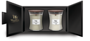 WoodWick Giftset Geurkaars Medium Fireside & Linen - 2 Stuks - Geurkaars i Glas - Trævæge