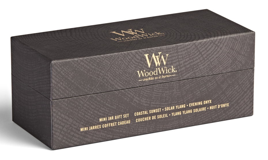 WoodWick Giftset Geurkaars Mini Floral - 3 Stuks - Geurkaars i Glas - Houten Lont