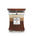 WoodWick Duftlys Medium Trilogy Café Sweets - 11 cm / ø 10 cm - Duftlys i Glas - Trævæge