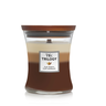 WoodWick Duftlys Medium Trilogy Café Sweets - 11 cm / ø 10 cm - Duftlys i Glas - Trævæge