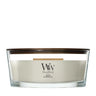 WoodWick Duftlys Ellipse Fireside - 9 cm / 19 cm - Duftlys i Glas - Trævæge