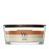 WoodWick Duftlys Ellipse Trilogy Vanilla Embers - 9 cm / 19 cm - Duftlys i Glas - Trævæge