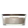 WoodWick Duftlys Ellipse Wood Smoke - 9 cm / 19 cm - Duftlys i Glas - Trævæge
