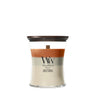 WoodWick Duftlys Medium Trilogy Vanilla Embers - 11 cm / ø 10 cm - Duftlys i Glas - Trævæge