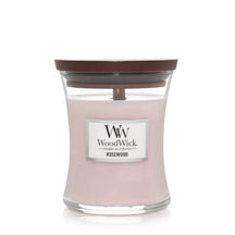 WoodWick Duftlys Medium Rosewood - 11 cm / ø 10 cm