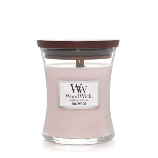 WoodWick Duftlys Medium Rosewood - 11 cm / ø 10 cm