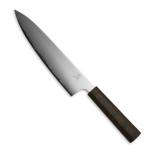 Yaxell Koksmes Hana 20 cm - 3 laags RVS - mørkebrun Pakkahouten håndtag