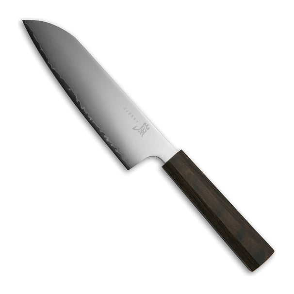 Yaxell Santokukniv Hana 16.5 cm - 3 lag rustfrit stål - mørkebrunt skaft i pakkatræ