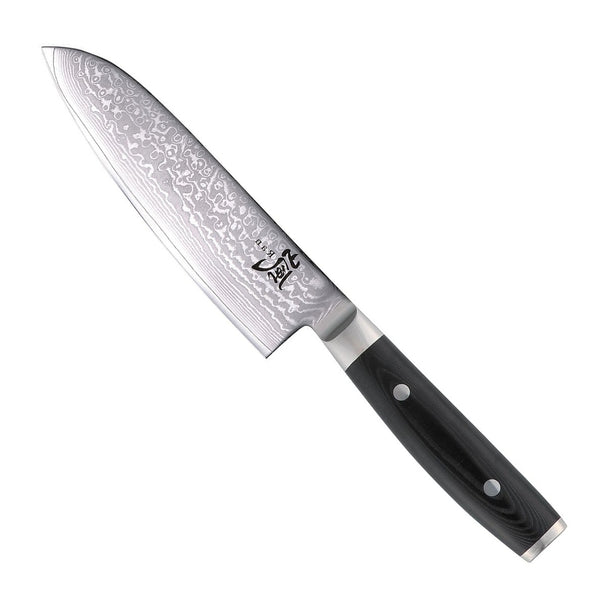 Yaxell Santokukniv Ran 16.5 cm - 69 lag rustfrit damaskusstål - skaft i canvas-Micarta