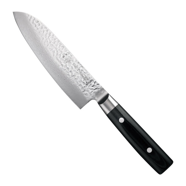 Yaxell Santokukniv Zen 16.5 cm - 37 lag rustfrit damaskusstål - skaft i canvas-Micarta