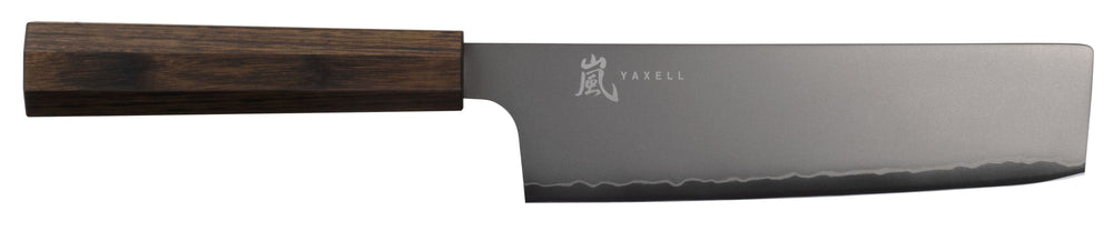 Yaxell Nakirimes Hana 16,5 cm - 3 lag RVS - mørkebrun Pakkahouten håndtag